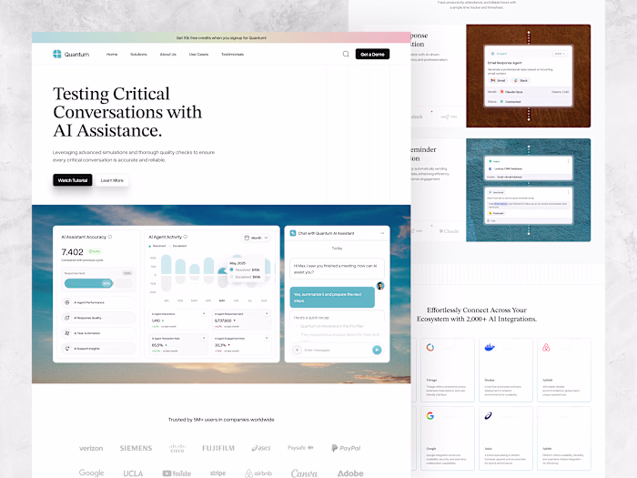 This AI SaaS landing page