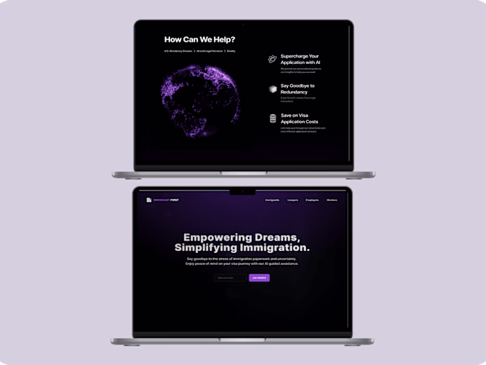 Immigration App(Desktop and Mobile)