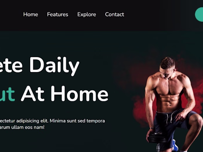 Gym website - Attractive design