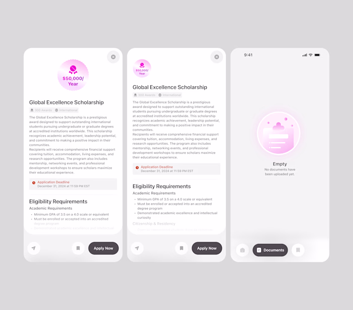 Screens for an ongoing project. What do you think?