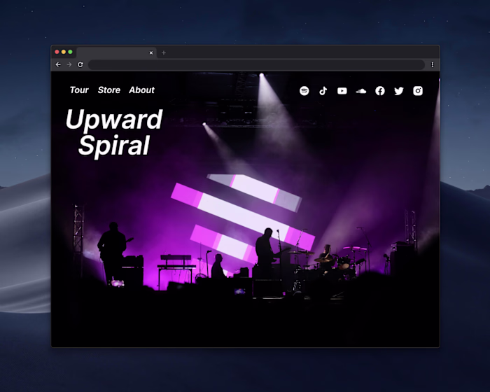 Upward Spiral Band Website Design