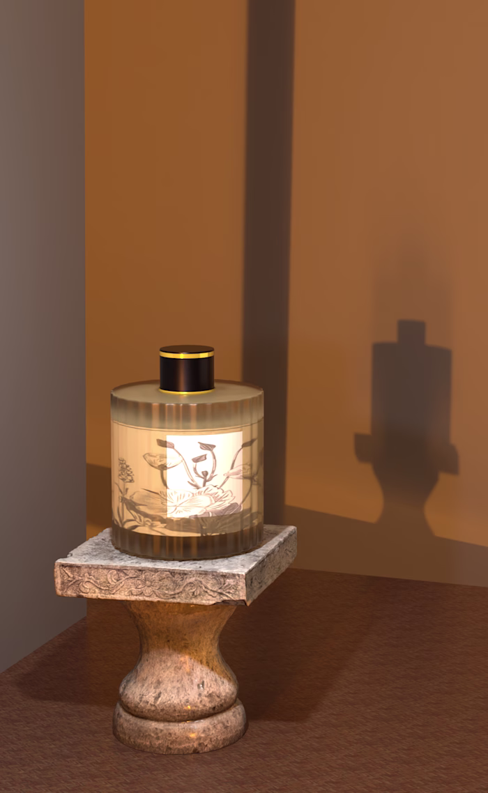 Designed and rendered this fragrance bottle entirely in Blen...