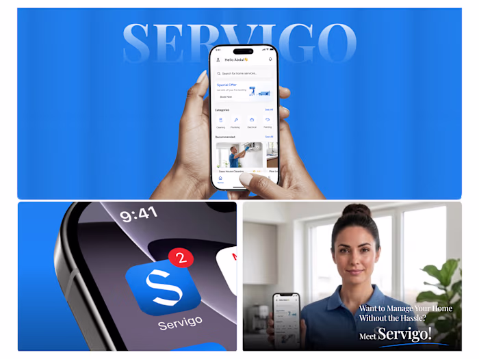 Servigo: On-Demand Service App UI