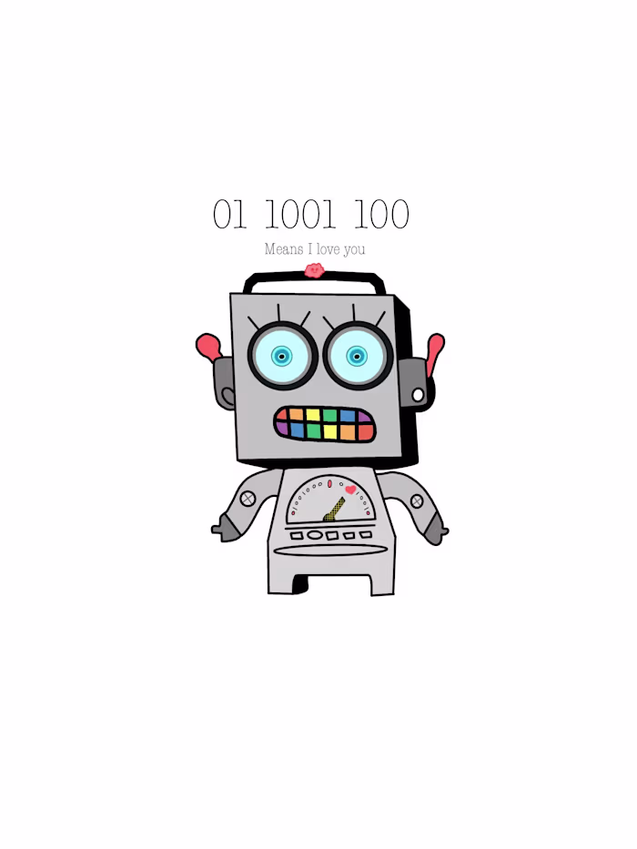 Robot logo for a toy company