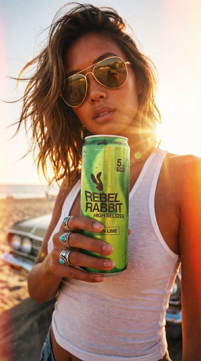 Boost Social Media Ads with AI for Rebel Rabbit THC Seltzer