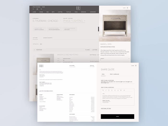 RH.com Concierge Platform Experience (UX, UI, Design Systems)
