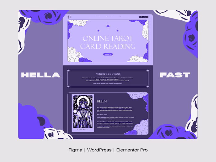 Mystical Tarot Landing Page Design in Figma