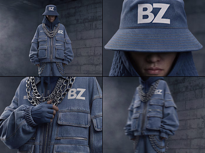 Built a complete 3D streetwear