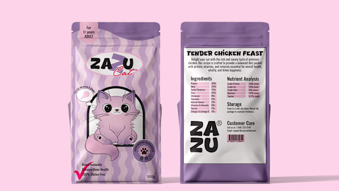 ZAZU | Pet Food Packaging and Brand Identity