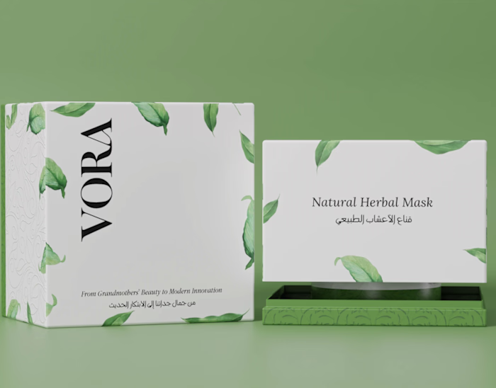 VORA – Natural Herbal Mask Packaging & Label Design