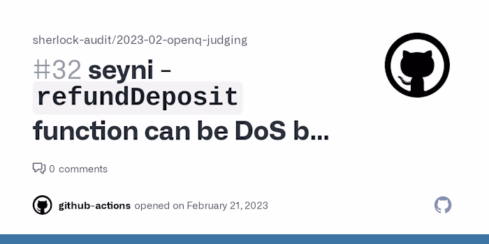 refundDeposit function can be DoS by an unbounded loop in getLo…