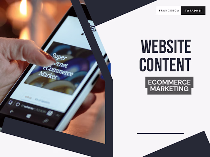 Ecommerce Marketing Website Content