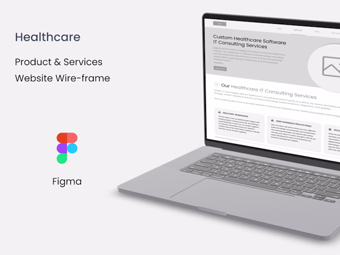 Health Care - Products & Services / Website Wireframe 