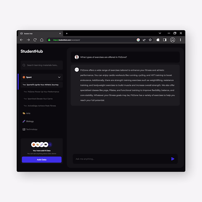 StudentHub - AI Learning Chat