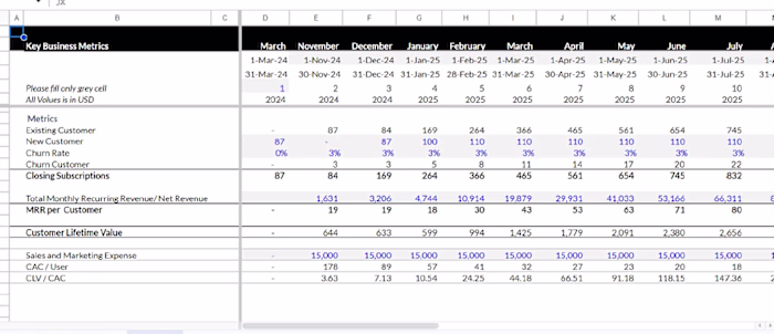 SaaS Financial Model & Growth Forecast