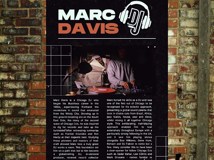 Marc Davis | EPK ( Electronic Press Kit) Design