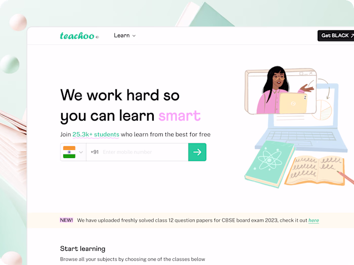 Navigating Clutter to Clarity: A New Homepage for Teachoo