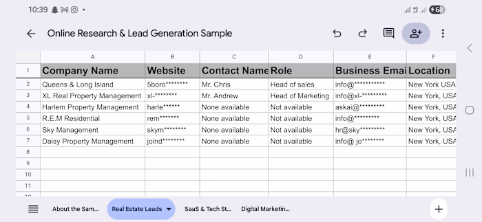 B2B lead generation list building