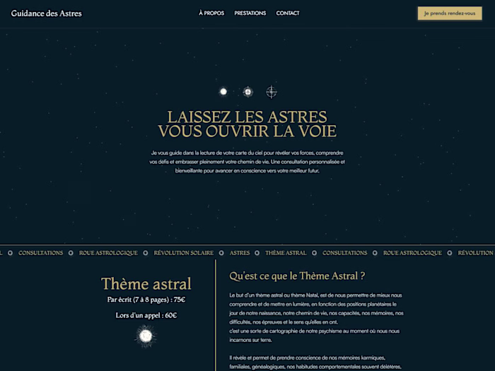 Guidance des Astres