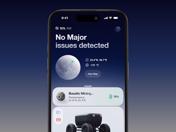 Lunar Base app design concept I did for early this year.