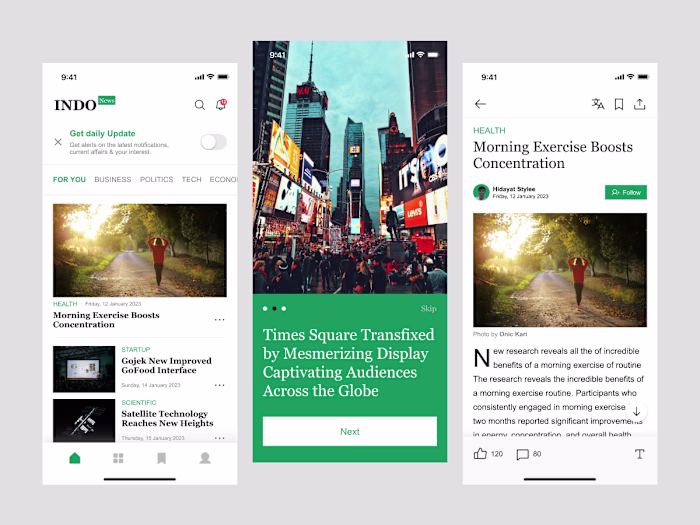 UI/UX Design Mobile (News App)