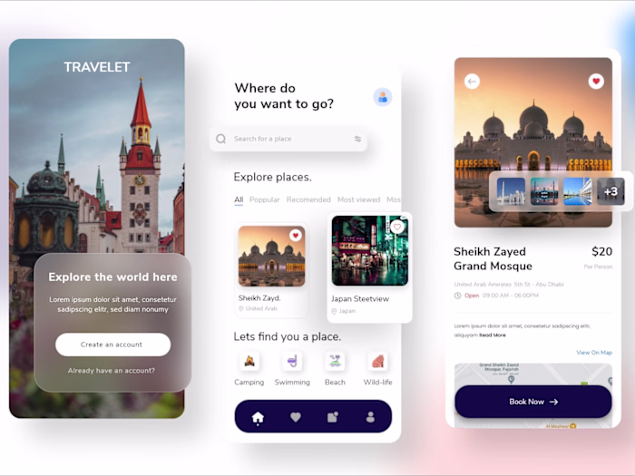 Tour Guide Mobile App UIUX Design