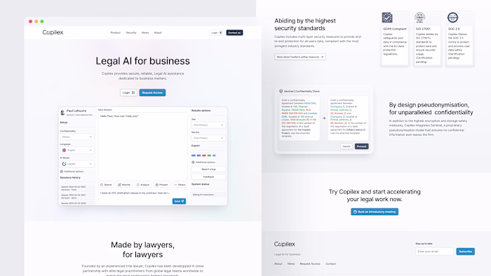 Web Design & Dashboard UI for Legal AI SaaS