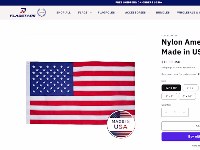 E-commerce Website Enhancement for FlagStars