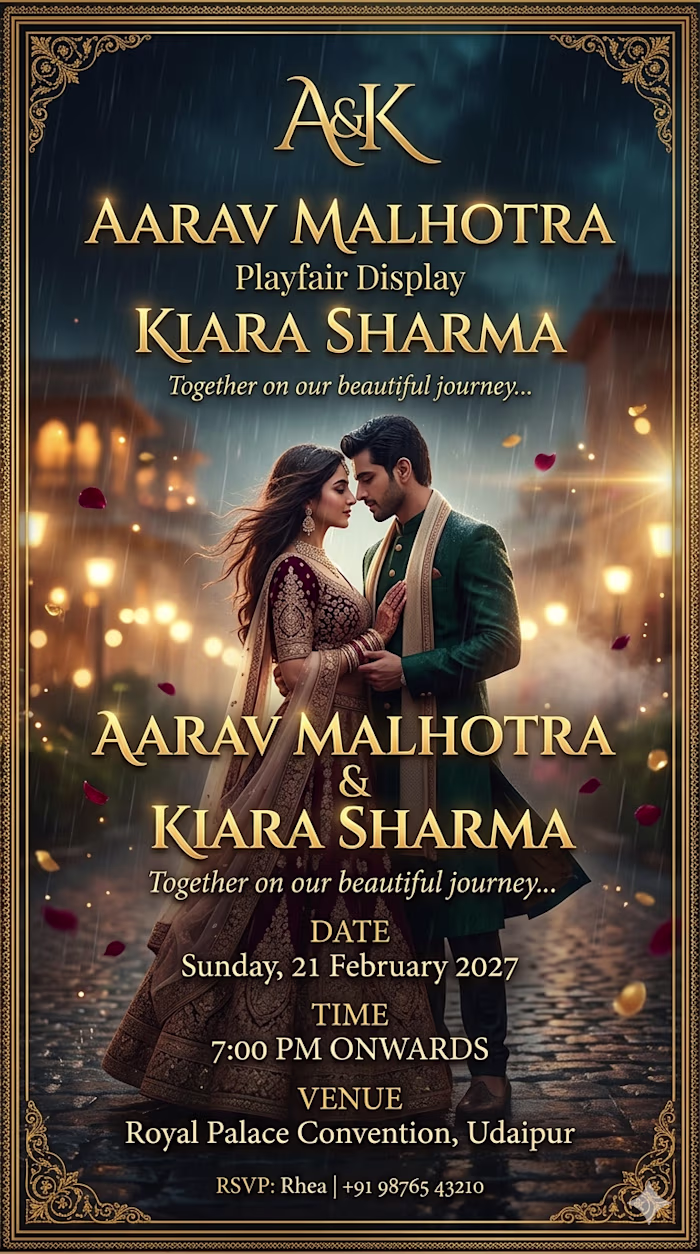 Professional Wedding & Event Invitation