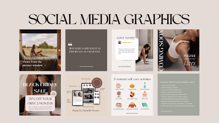 Social Media Graphics for Lifestyle,