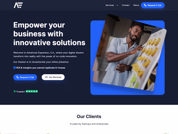 Website Design for Advanced Expansion, S.A.