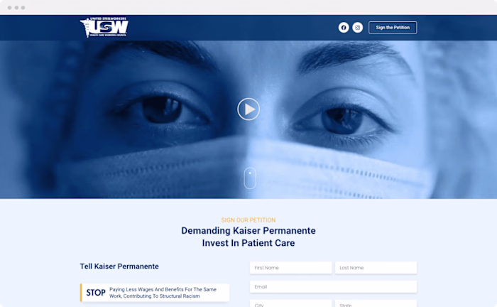 United Steelworkers - Kaiser Campaign - Vlux Designs