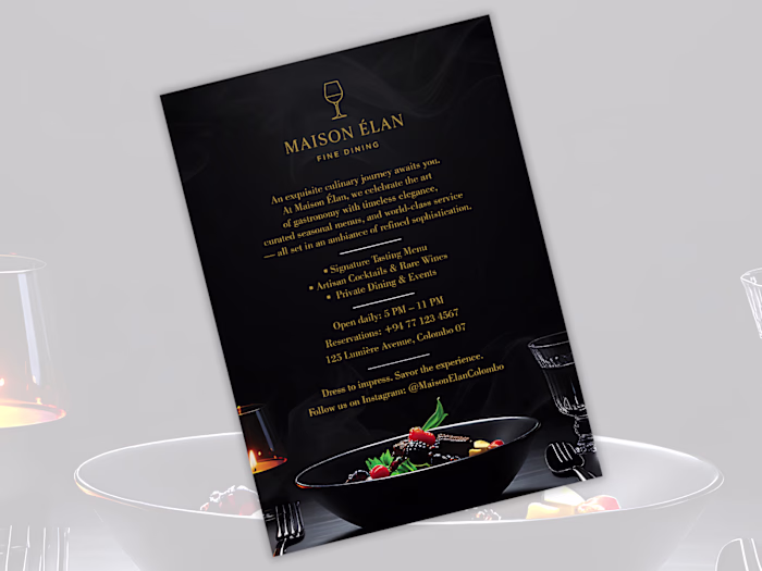 Elegant Fine Dining Flyer Design