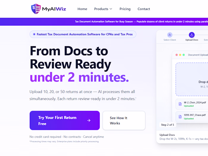AI Tax Document Automation Platform Development