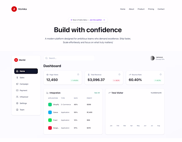 my project Saas site for the magicpath challenge is live, ju...