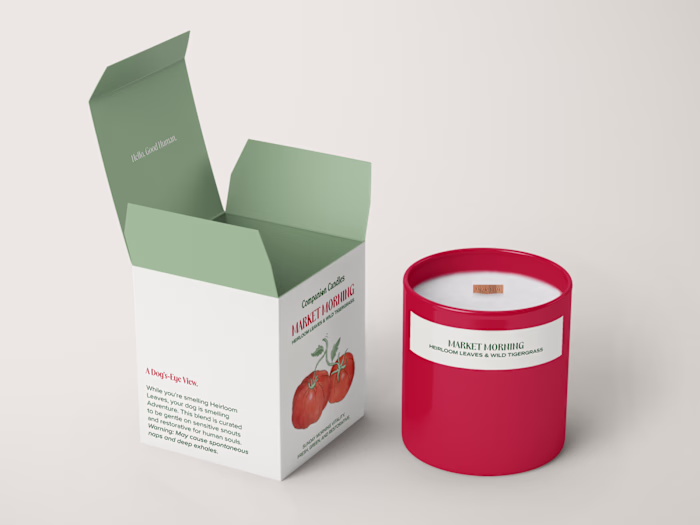 Market Morning Candle Packaging & Illustration