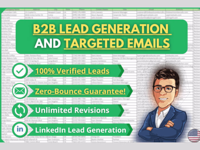 I will do email list building, b2b lead generation, and data scr