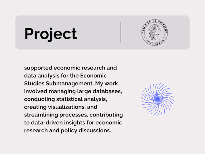 Economic Research Support and Data Analysis at Central Bank