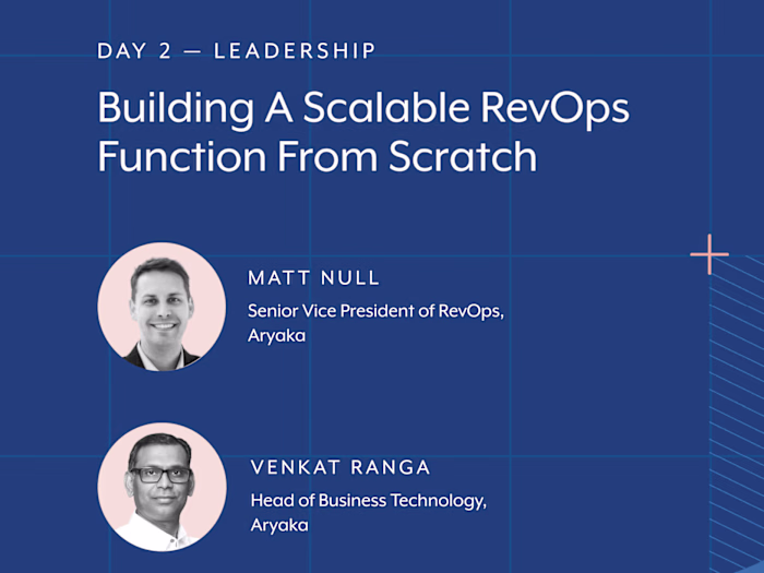 Email copy for a RevOps virtual event