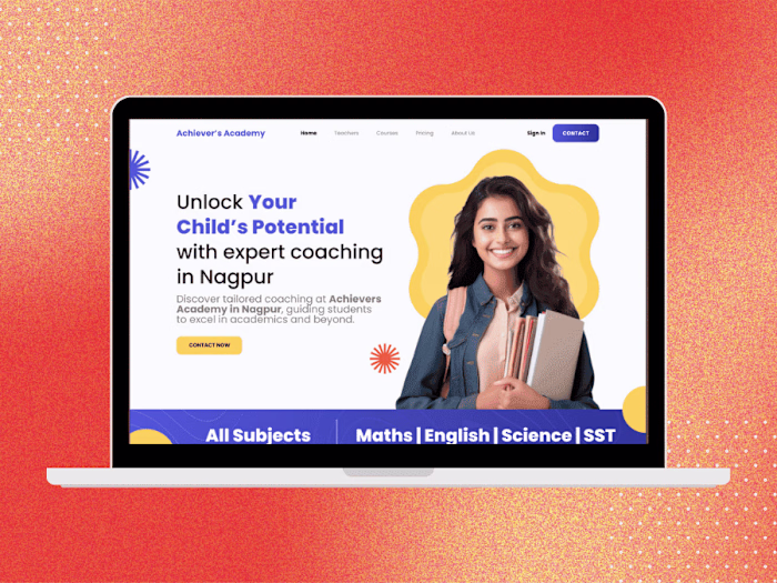 Achiever's Academy Website UI/UX