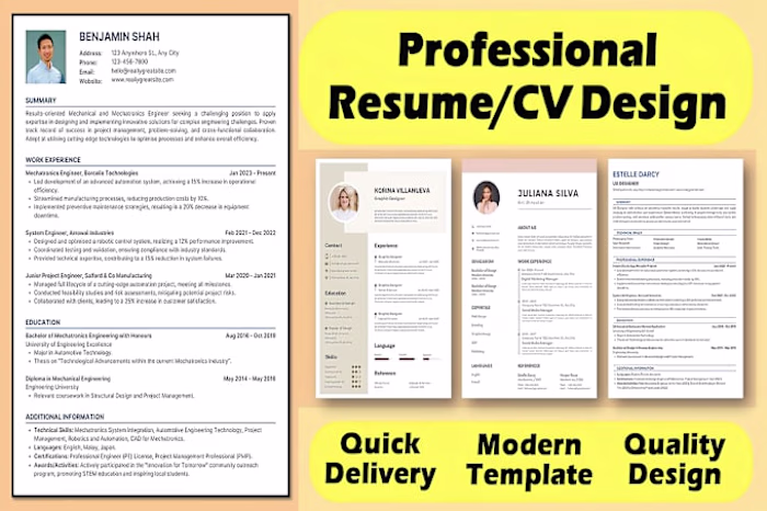 I will create a professional CV or a modern resume design