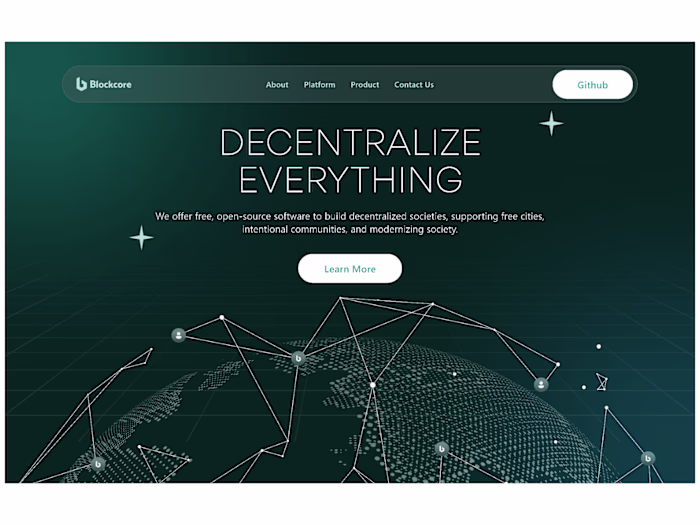 BLOCKCHAIN LANDING PAGE