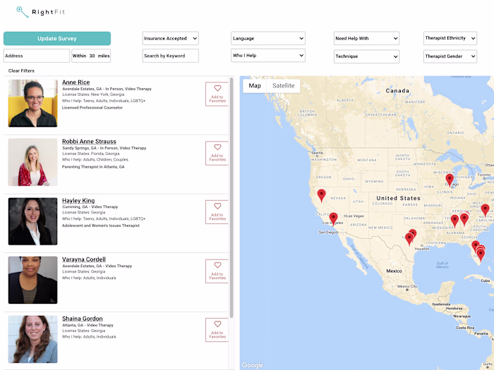 RightFit Counseling Co-Founder/ Product / No-Code Developer 
