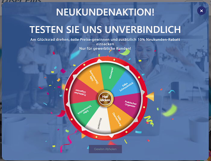 Wheel of Fortune - Feature for electronic store