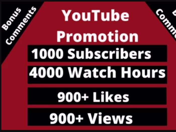 YouTube Channel Promotion (Monetization)