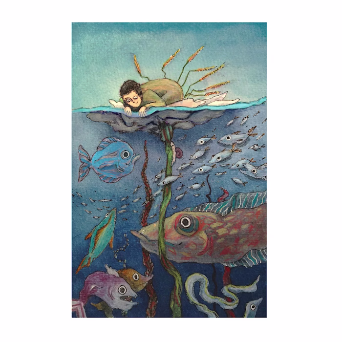 sea watercolor illustration