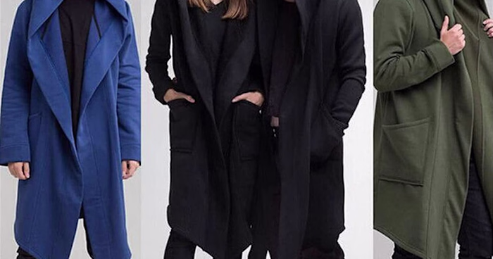 Stylish Open Front Longline Outwear Pocket Lightweight Drape Ca…