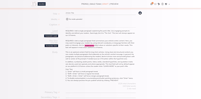 Collaborative text editor