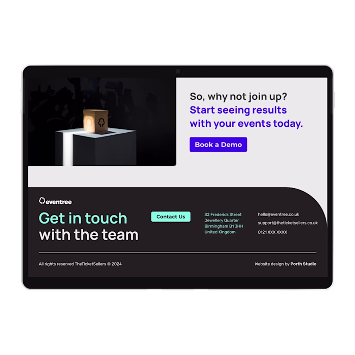 Eventree Figma Prototyping and Webflow User Experience