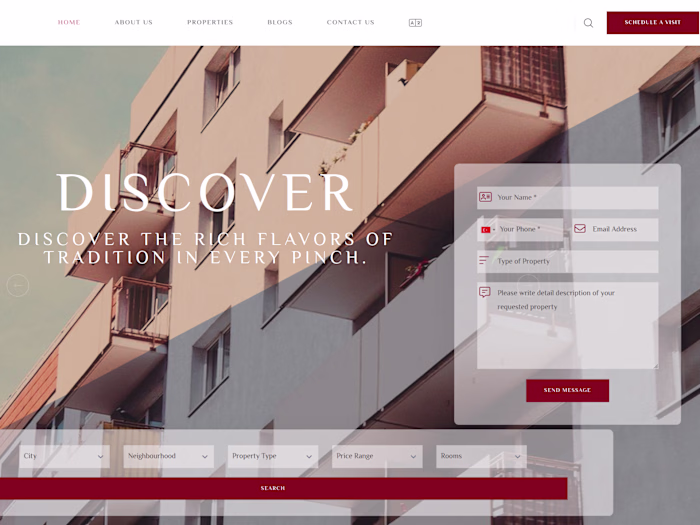 QVisionHomes Website - property management